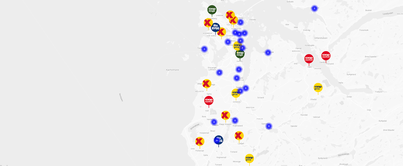 Coop Sørvest - Bilde - Butikkart utklipp