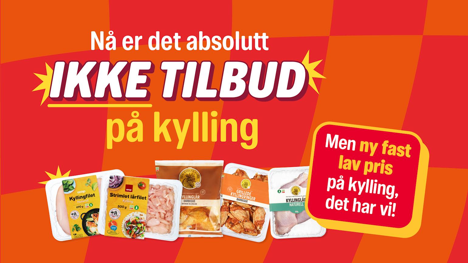 Ny fast lavpris på kylling hos Extra