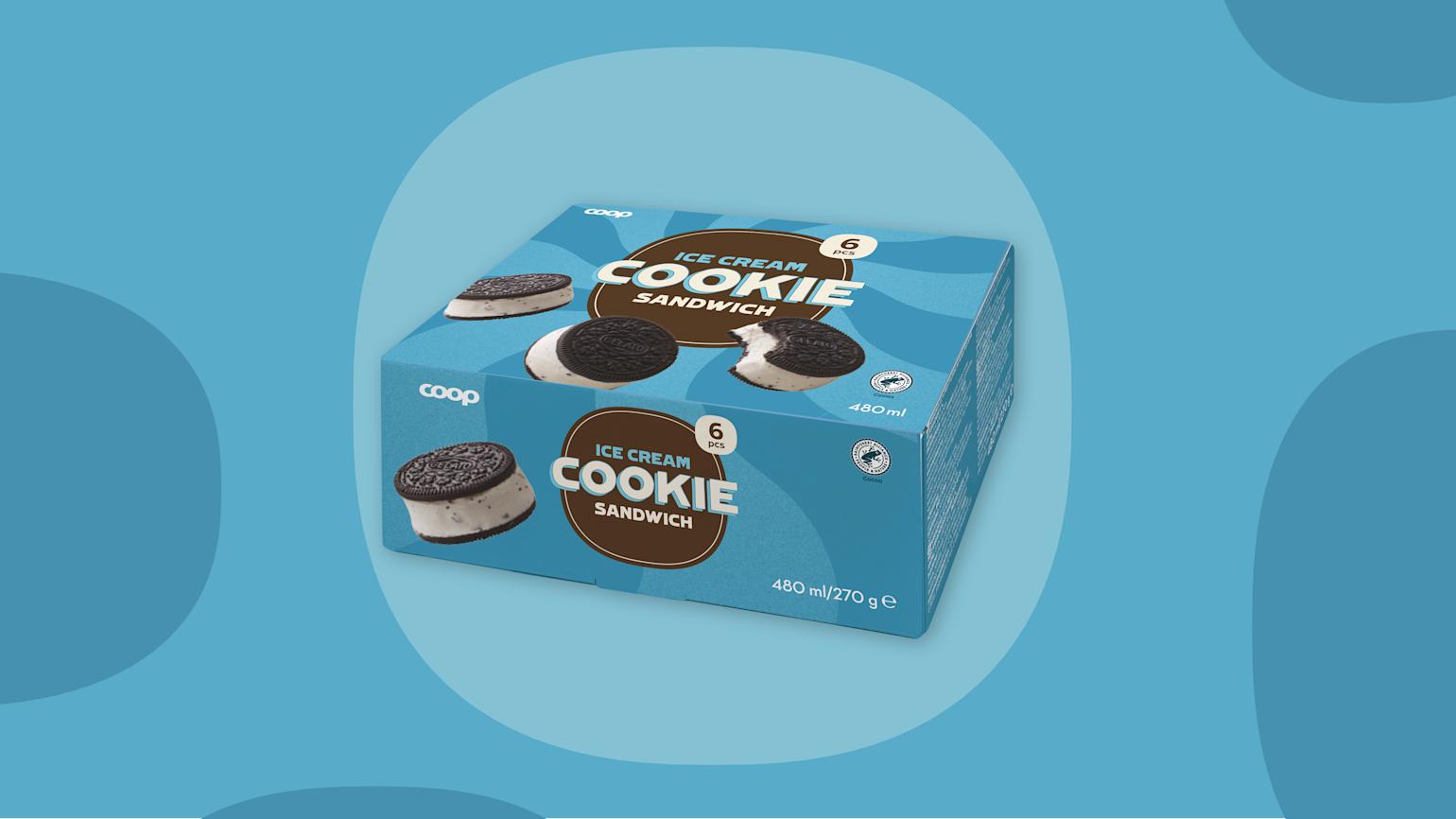 Ice cream cookie sandwich 6pk