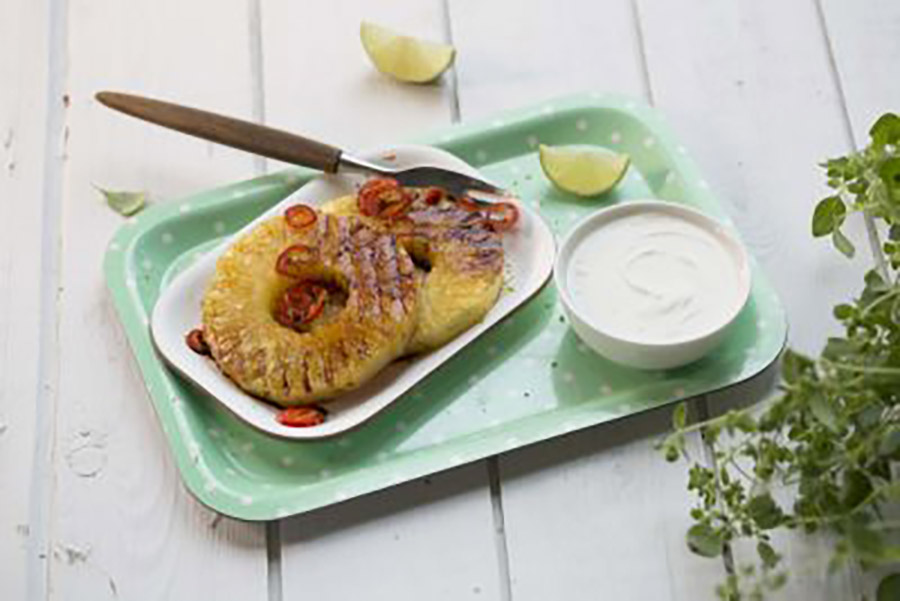 Grillet ananas med chili