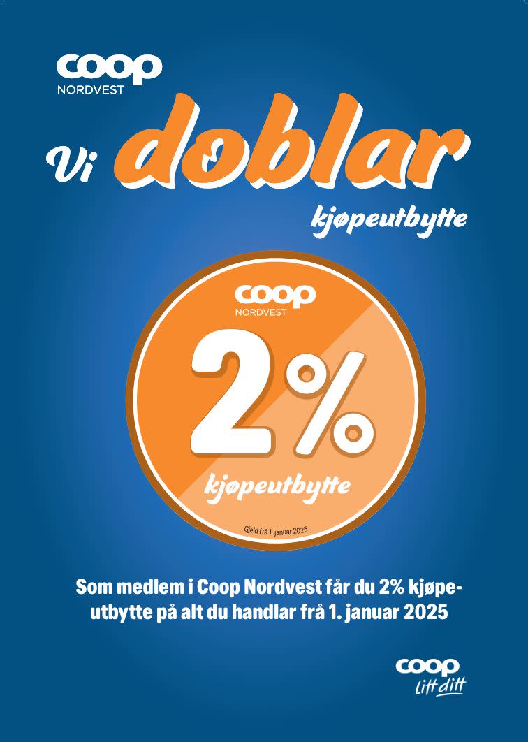 Vi doblar kjøpeutbyttet