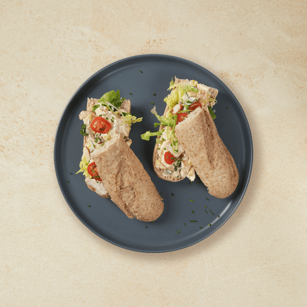Baguette med kyllingsalat