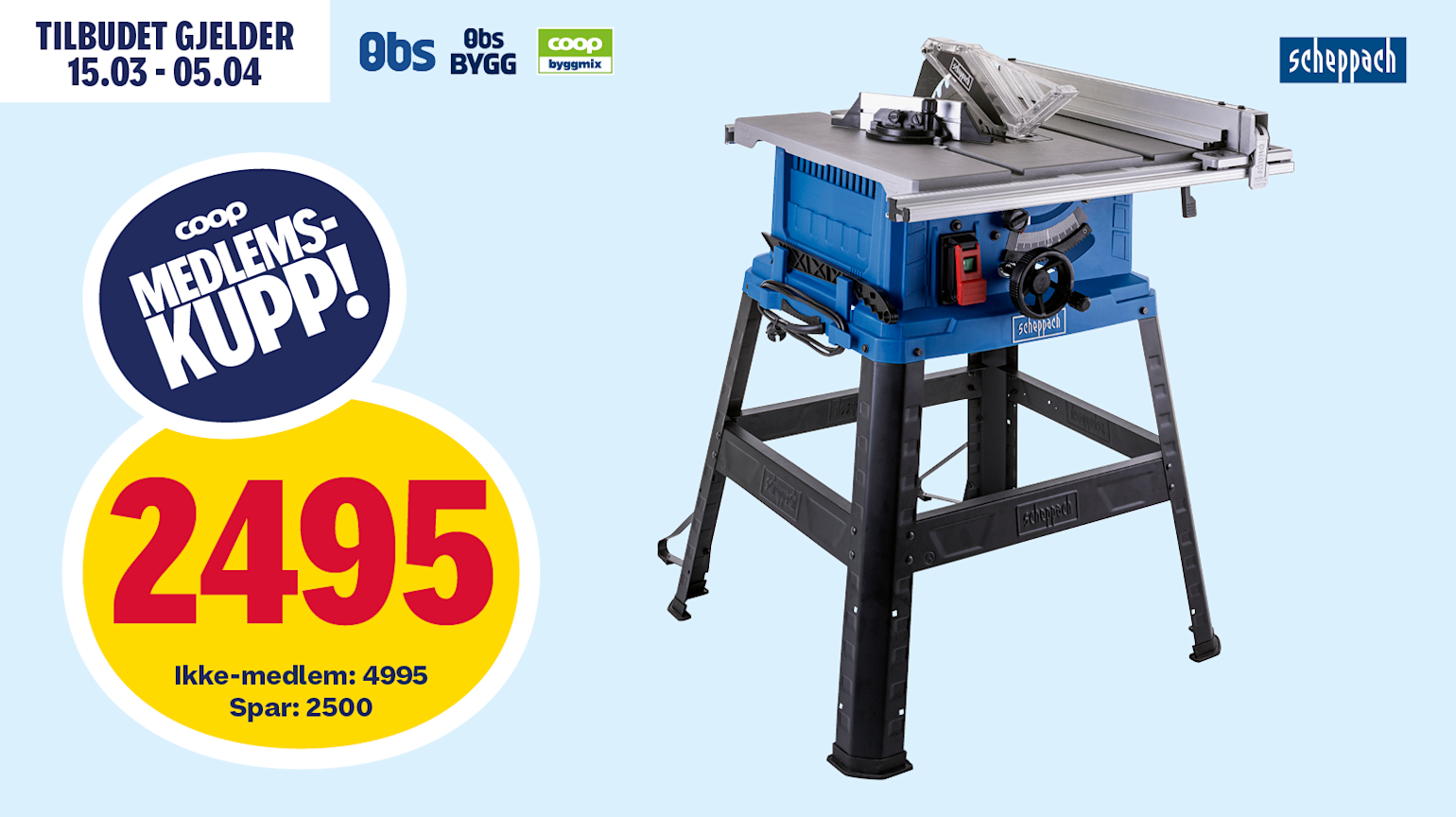 Scheppach HS105 2000 W bordsag