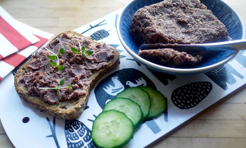Ovnsbakt vegansk julepostei