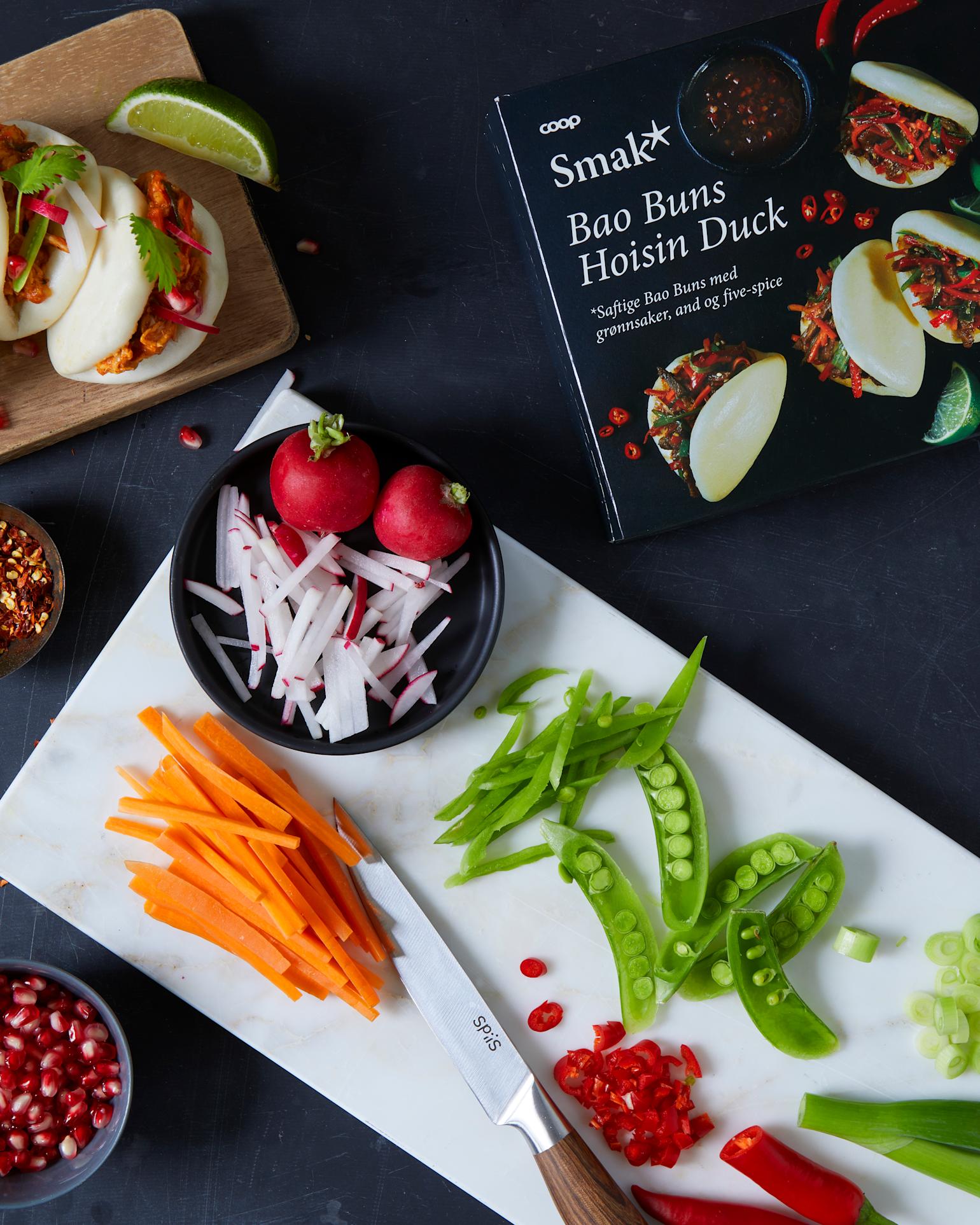 Smak Bao Bun topping høyde