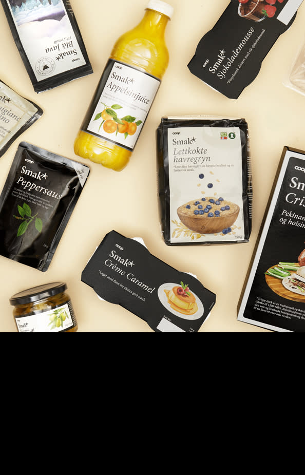 Coop Smak* produkter på bord