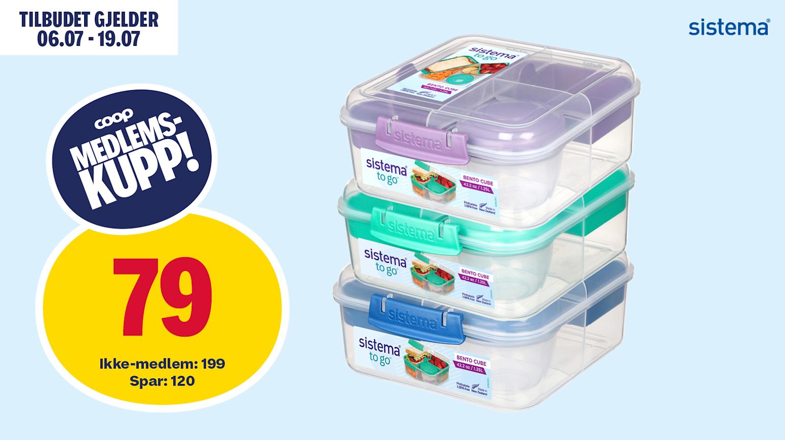 Bento cube to go 1,25 l matboks