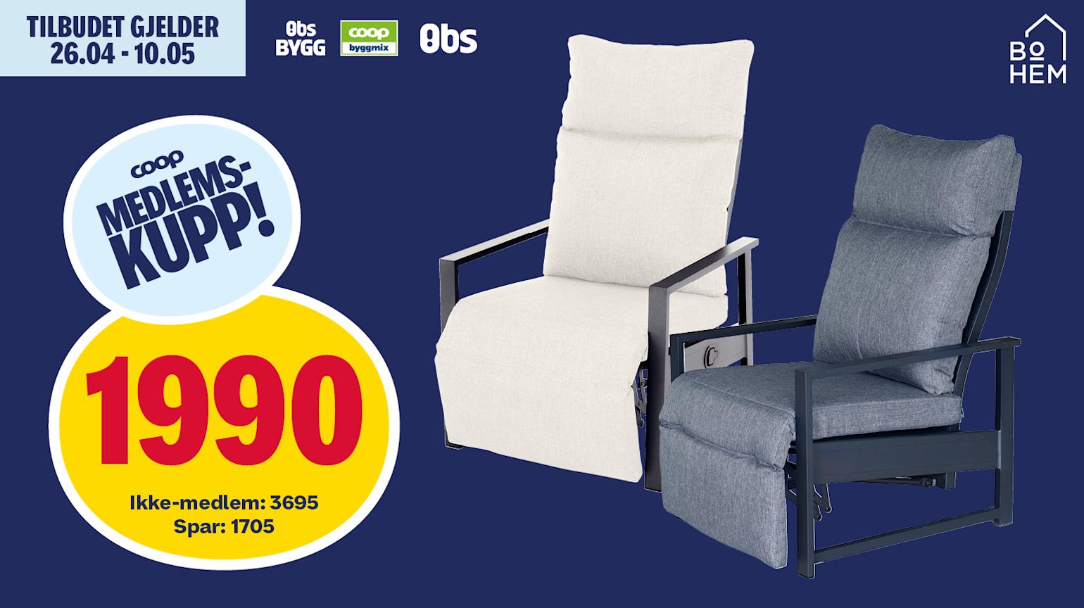 Bohem Tiller reclinerstol