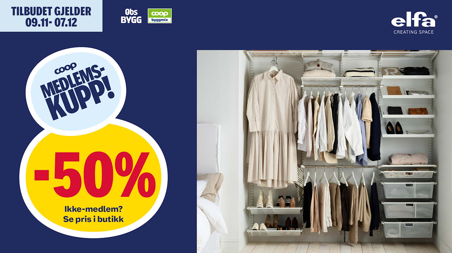 Elfa Garderobeinnredning