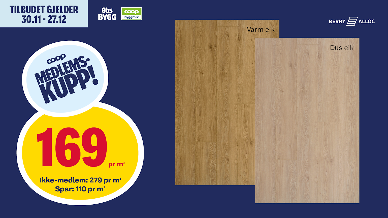 BerryAlloc Nordkapp 1-stav laminatgulv