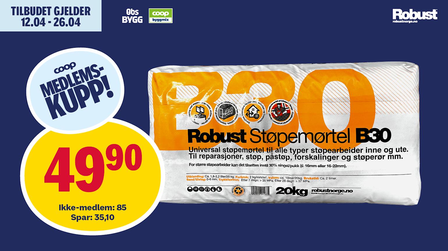 Robust Støpemørtel B30