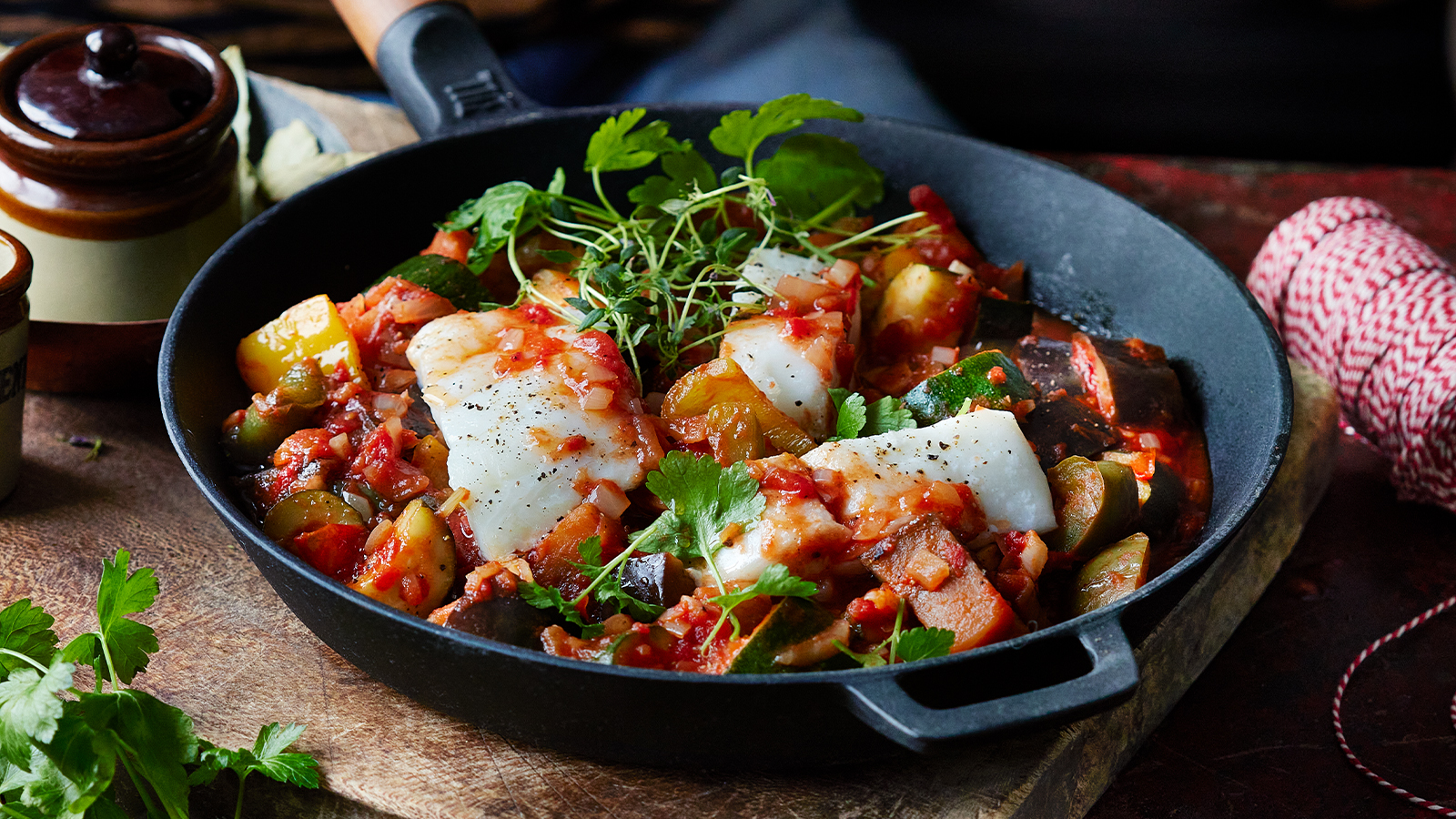 Ratatouille med torsk
