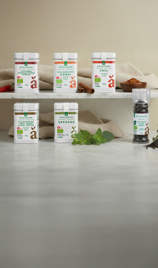 Änglamark Krydder Hero Mockup Mobil