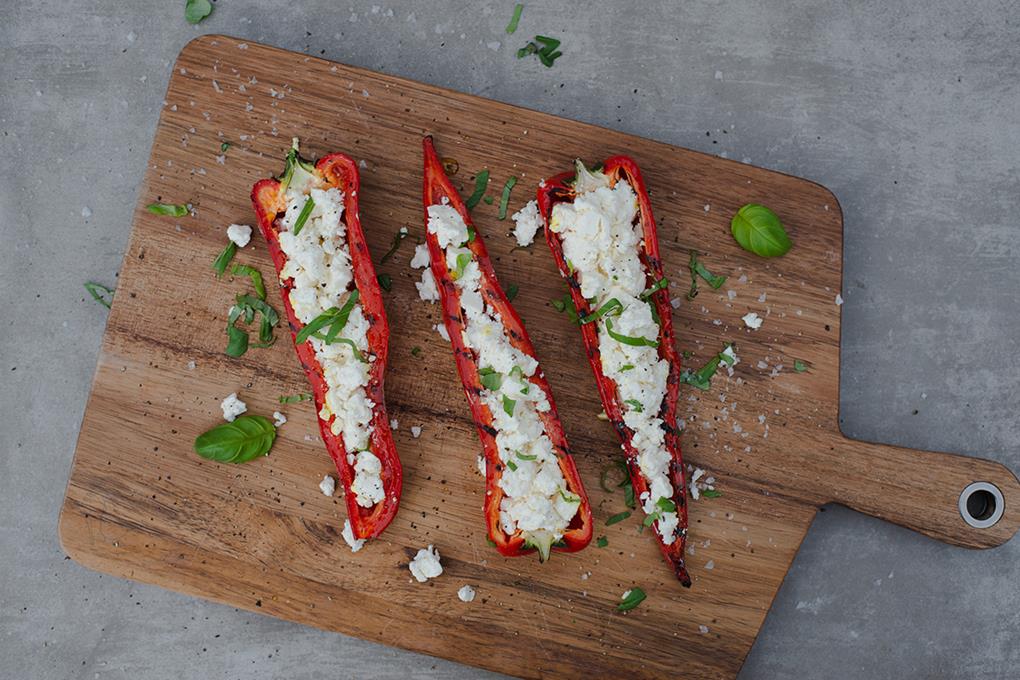 Fylt paprika med fetaost