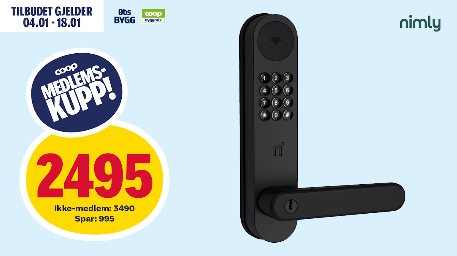 Nimly Code dørlås