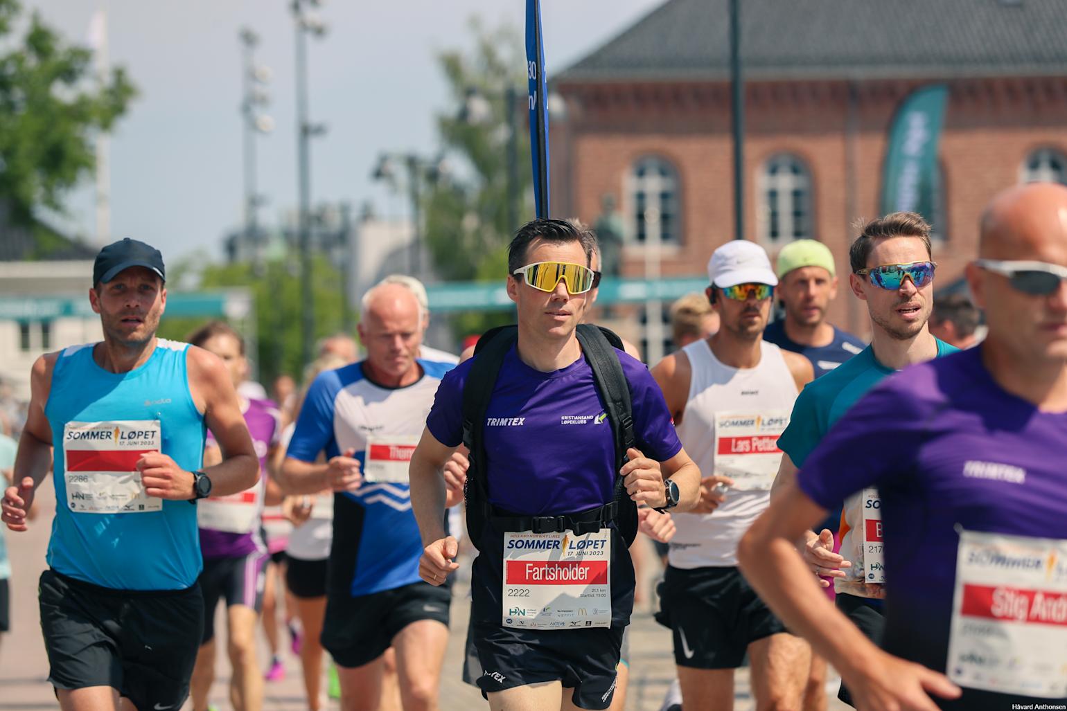 Menn som løper i Sommerløpet i Kristiansand