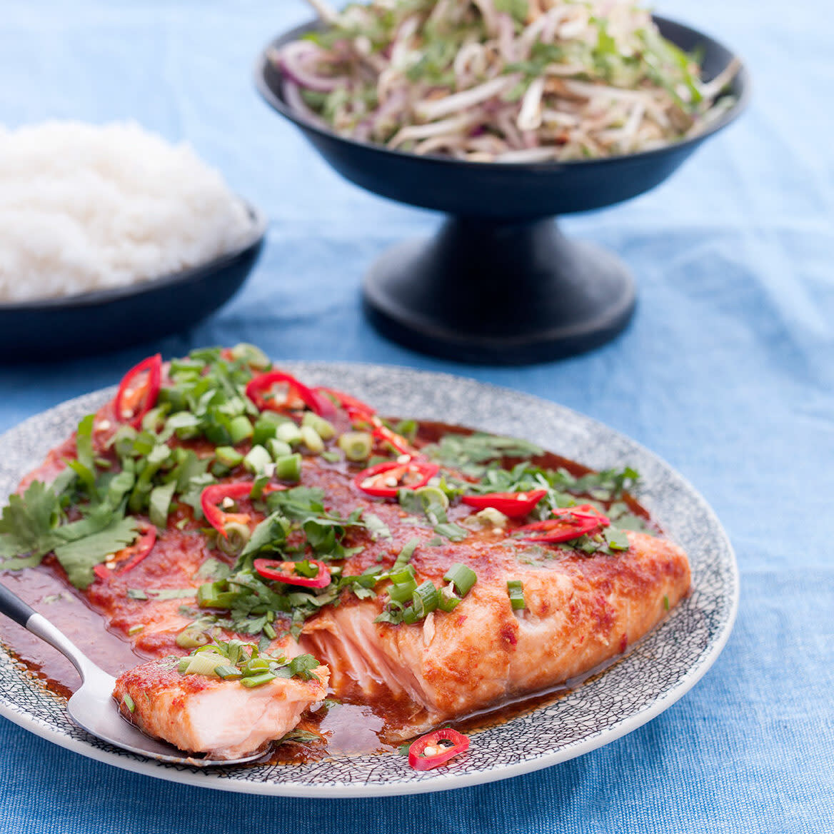 Helstekt asiatisk laks