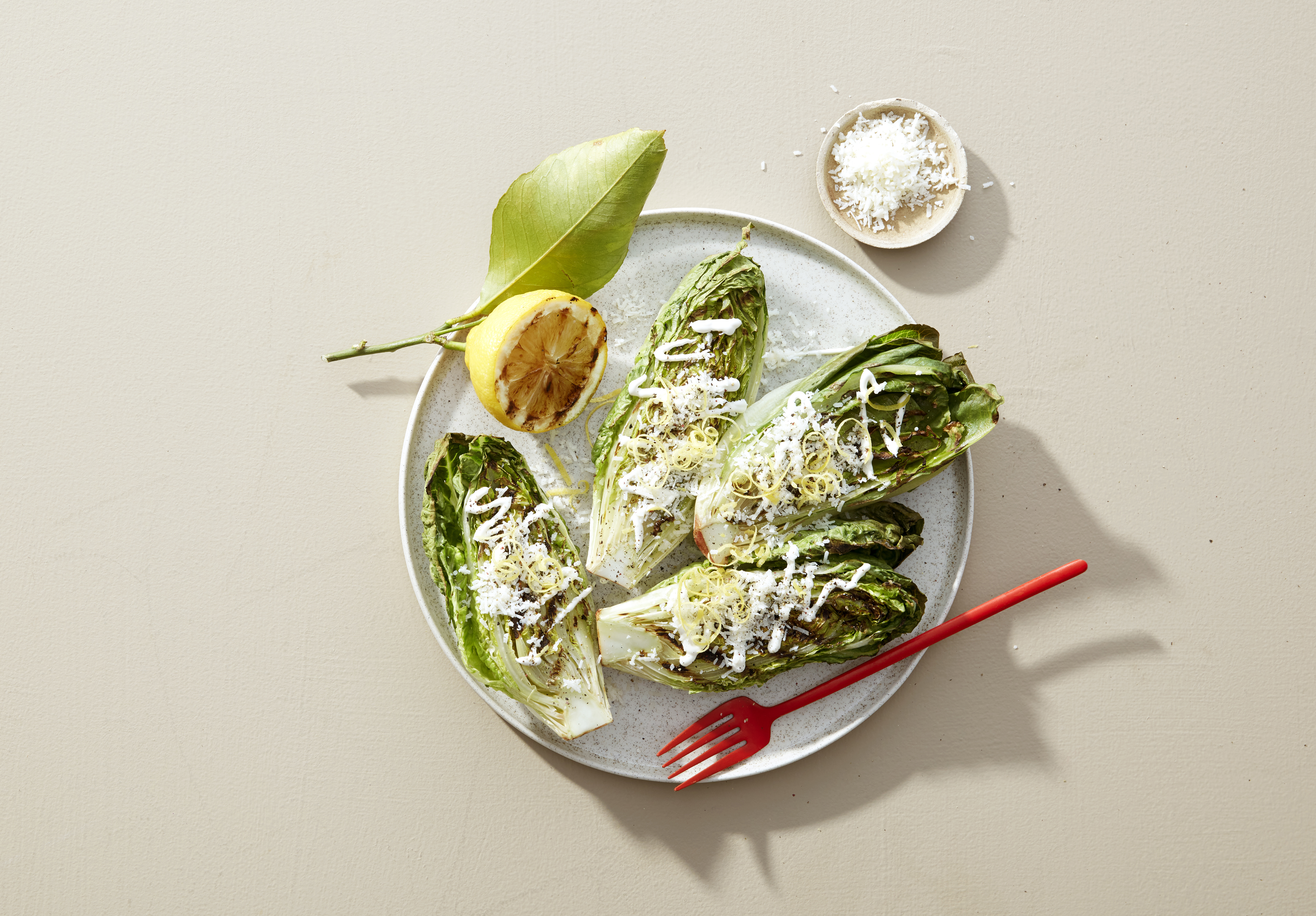 Grillet hjertesalat med parmesan