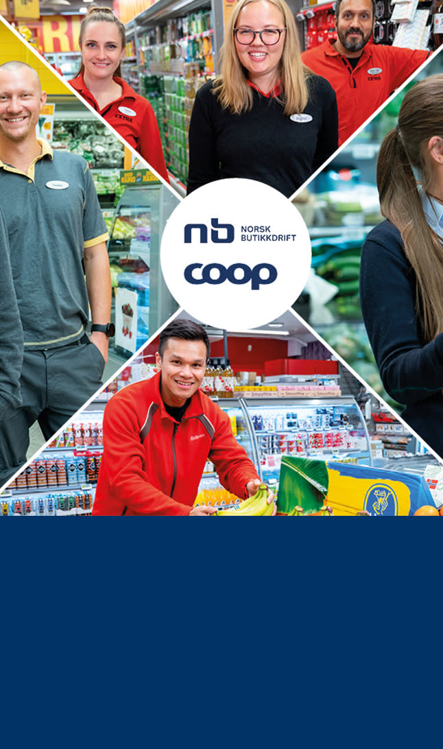 norsk butikkdrift jobbe collage branding