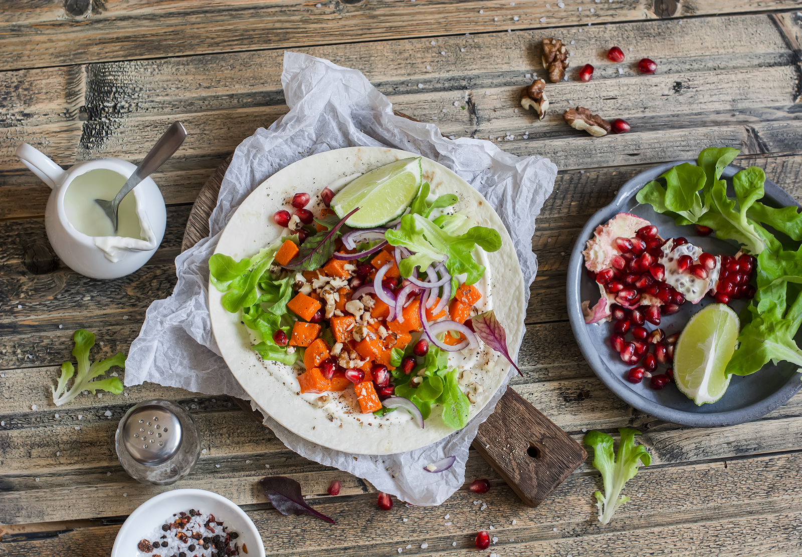Søtpotet-taco med hjemmelaget tomatsalsa