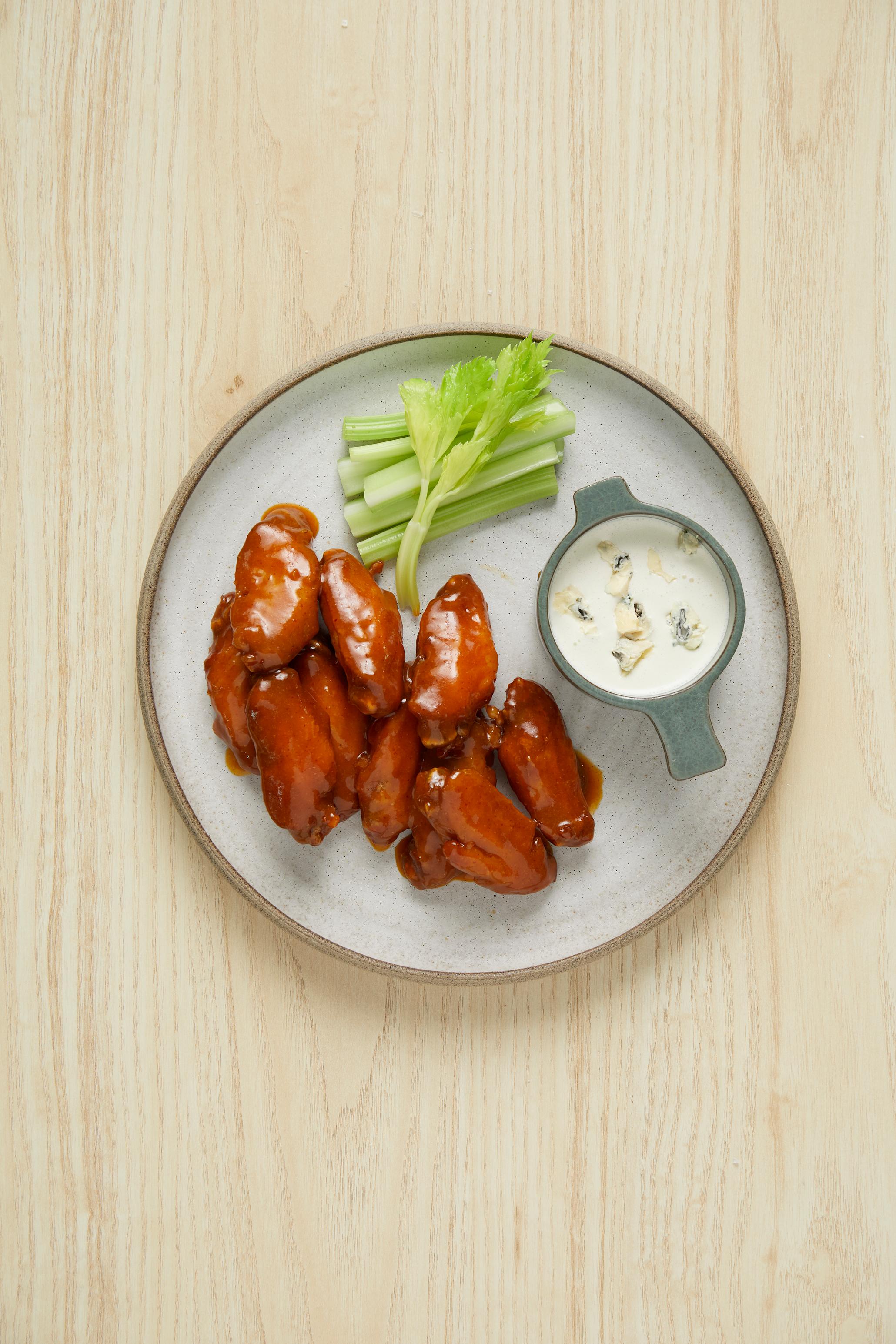 Kyllingvinger med blåmuggdipp