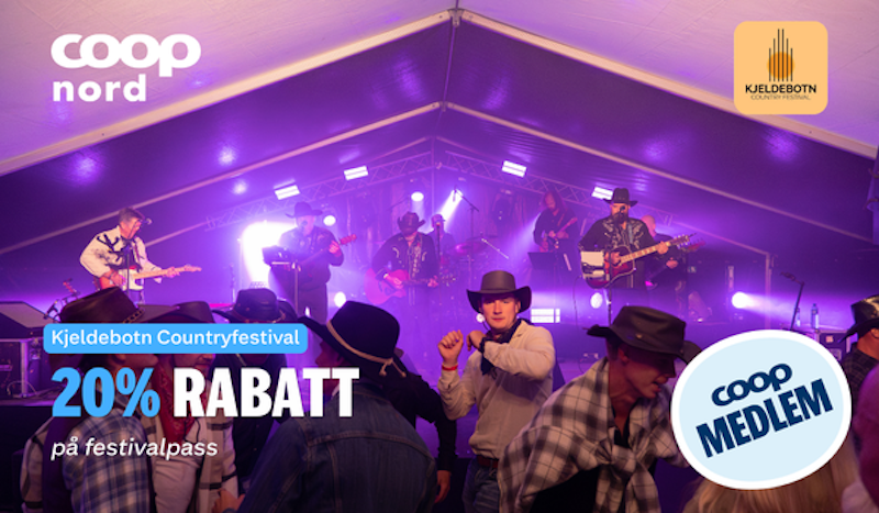 Medlemspris på festivalpass til Kjeldebotn Countryfestival