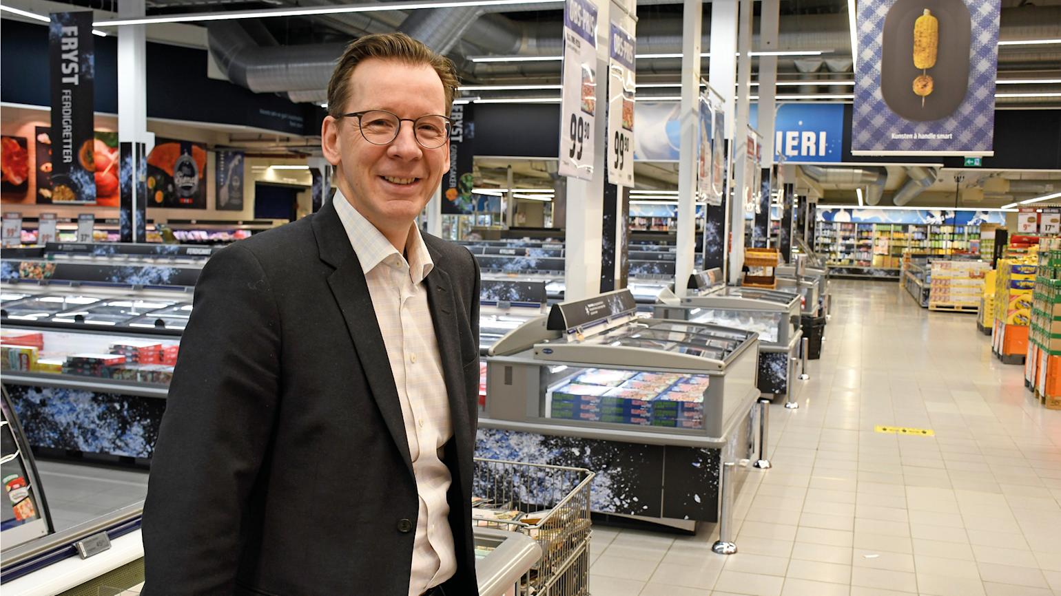 Bildet av styret i en butikk.