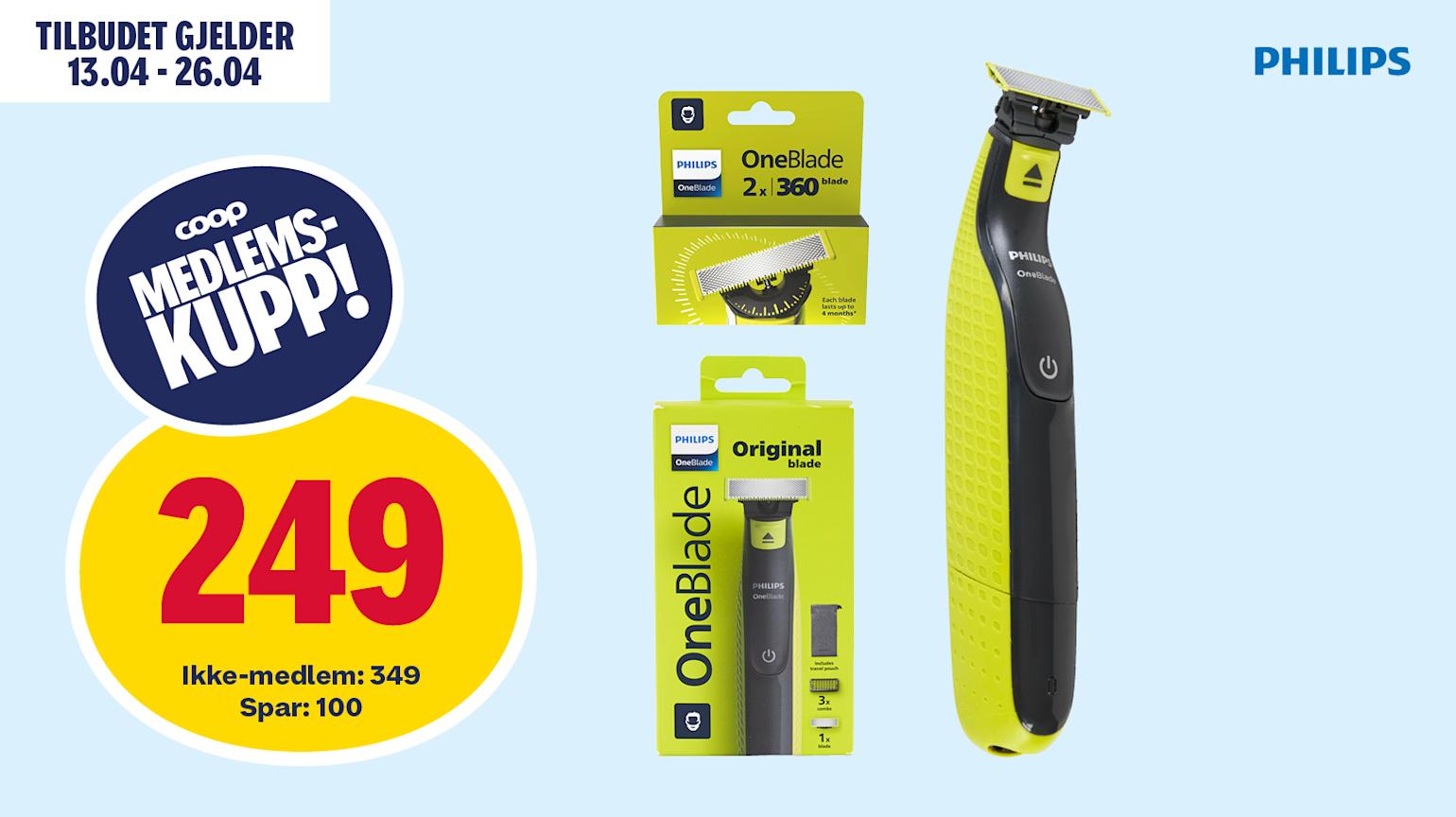 Philips OneBlade QP2724/14 barberhøvel/trimmer