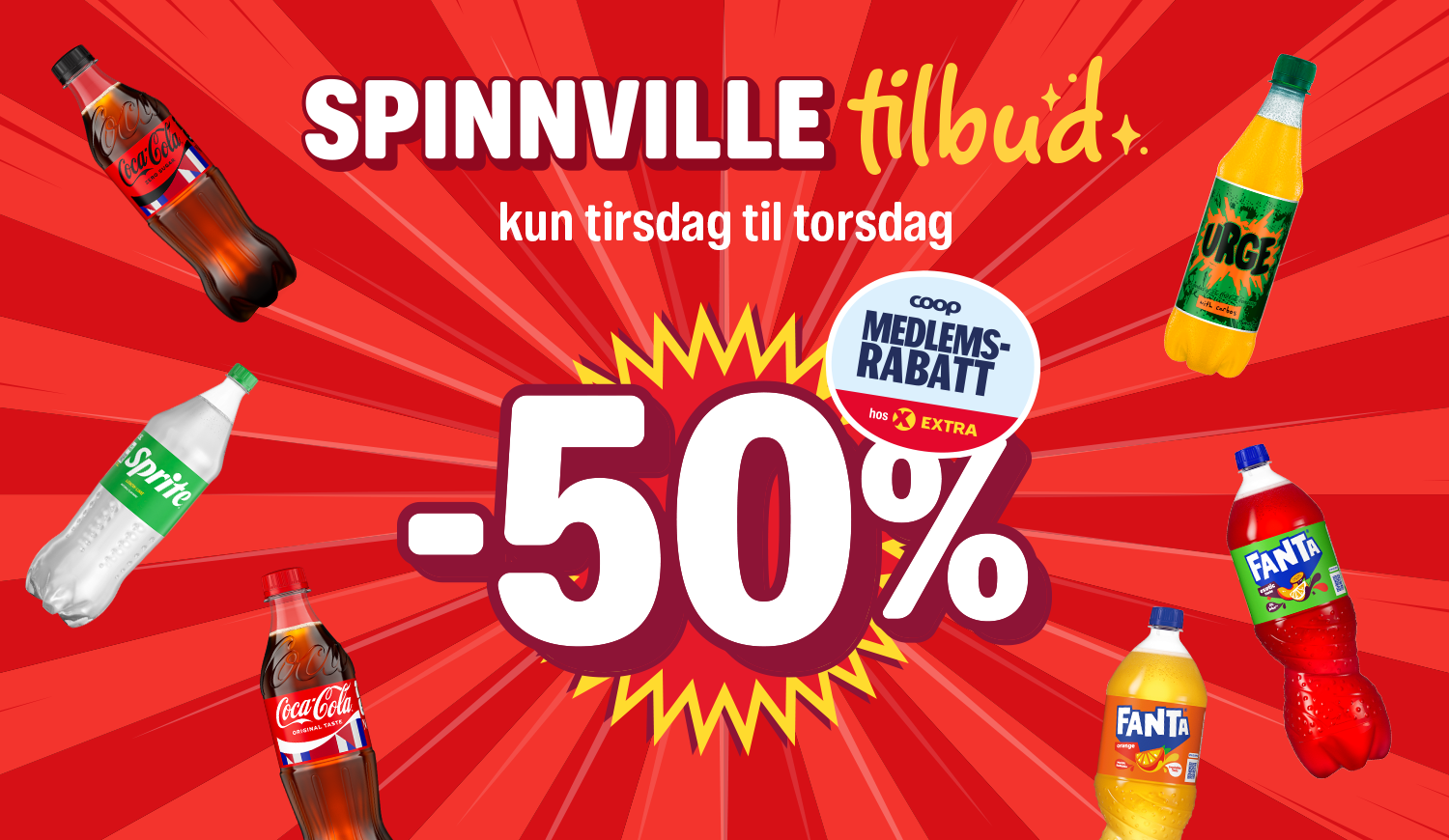 Spinnville Brus Cola Toppbanner desktop