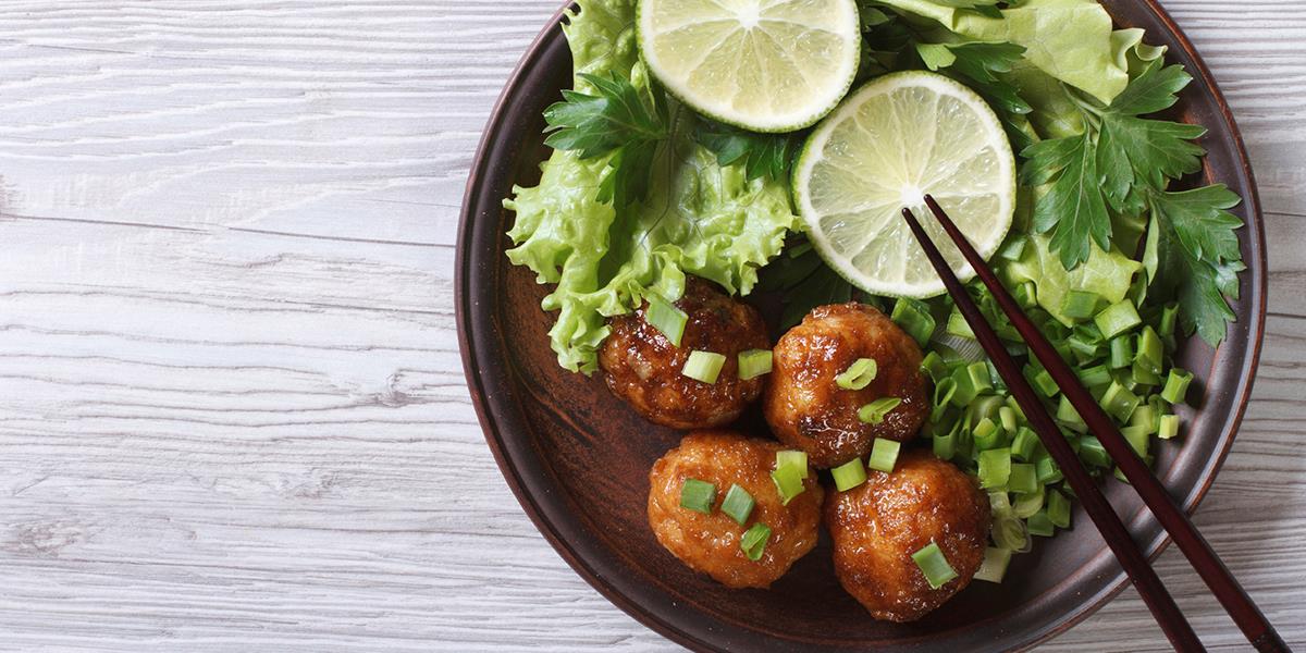 Fiskeboller med smak av Asia