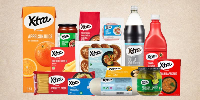 produkter fra xtra- serien i forskjellige farger