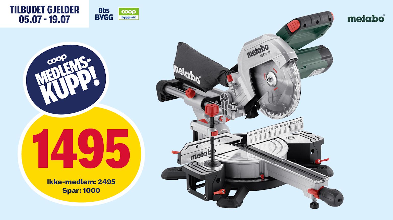 Metabo KGS 216 M kapp- og gjærsag