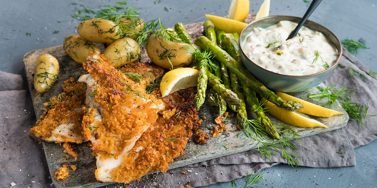 Dansk rødspette med hjemmelaget remulade-image