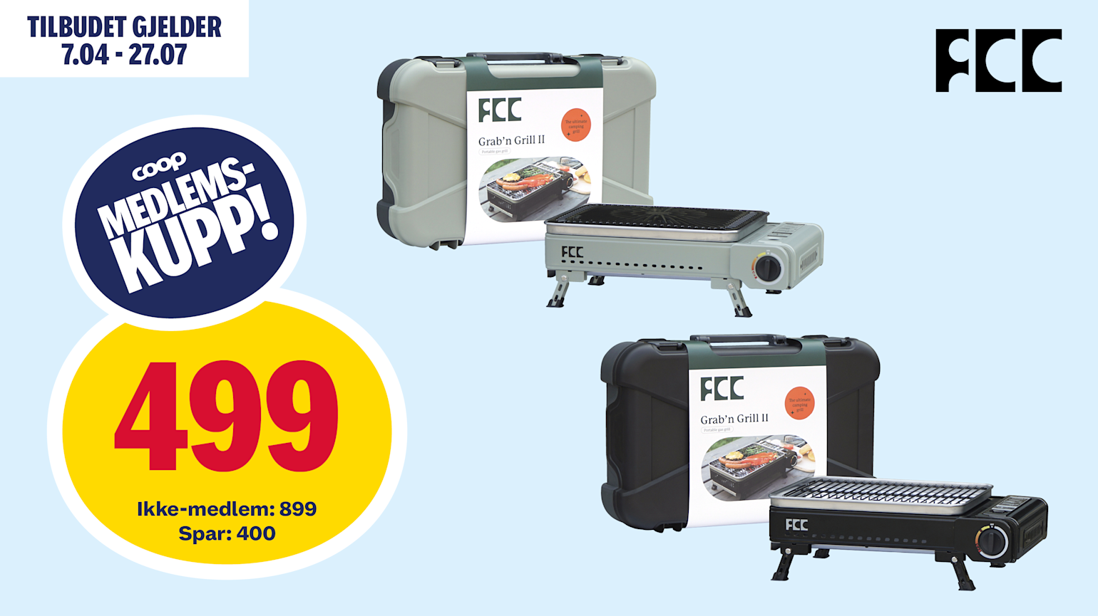 FCC Grab`N`Grill II gassgrill