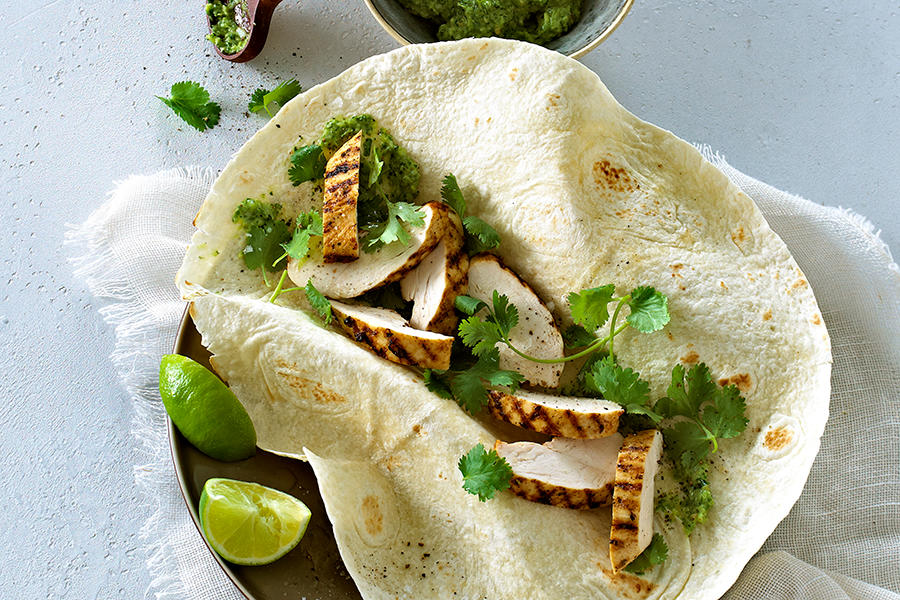 Kyllingtaco med salsa verde