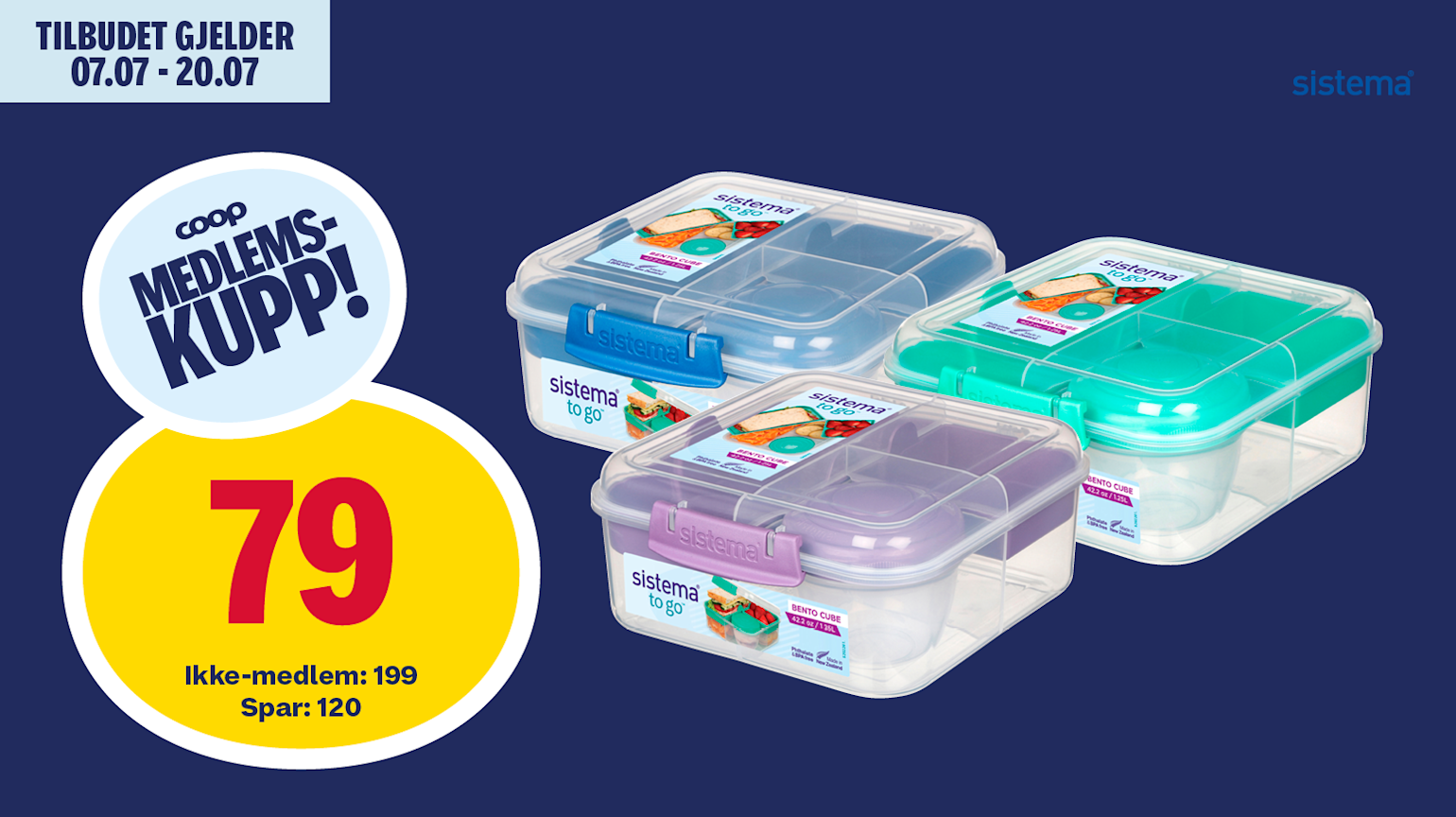 Sistema® drikkeflaske og matboks