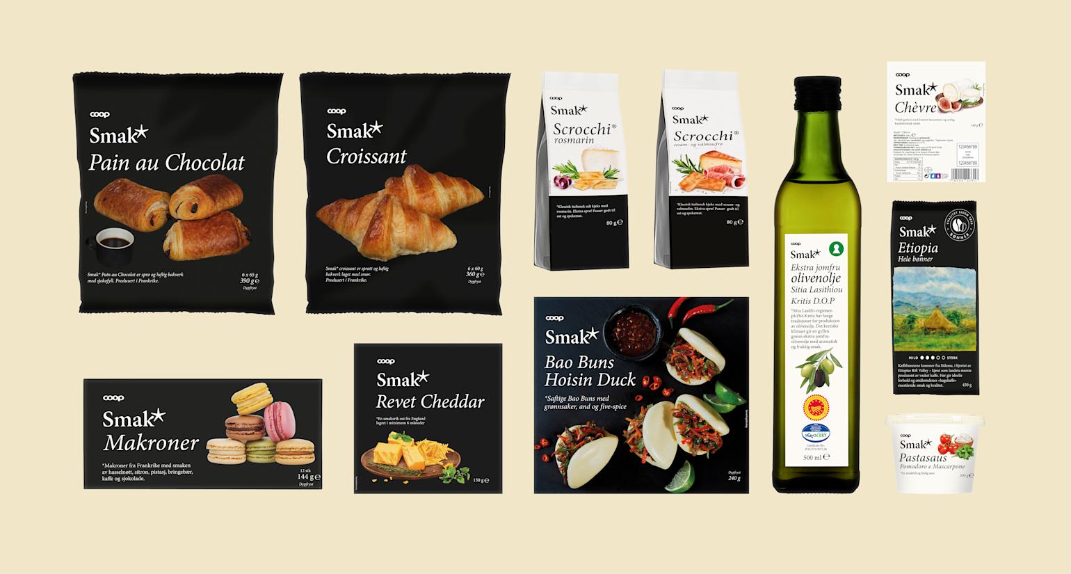 Matnyheter fra Smak* Høsten 2025 på beige bakgrunn.