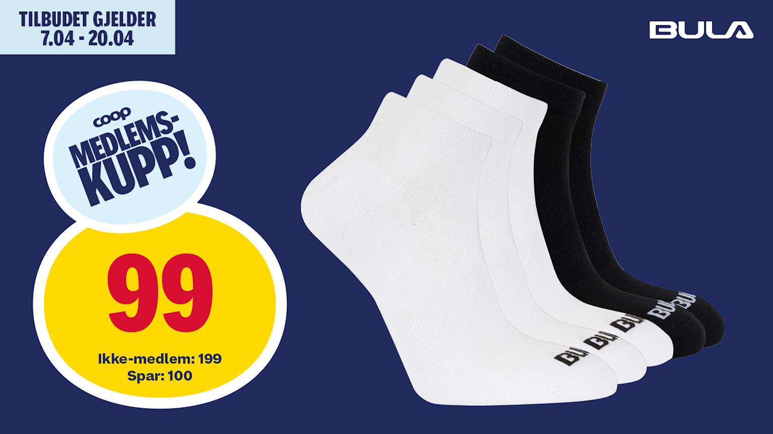 Bula ankelsokker 5-pk