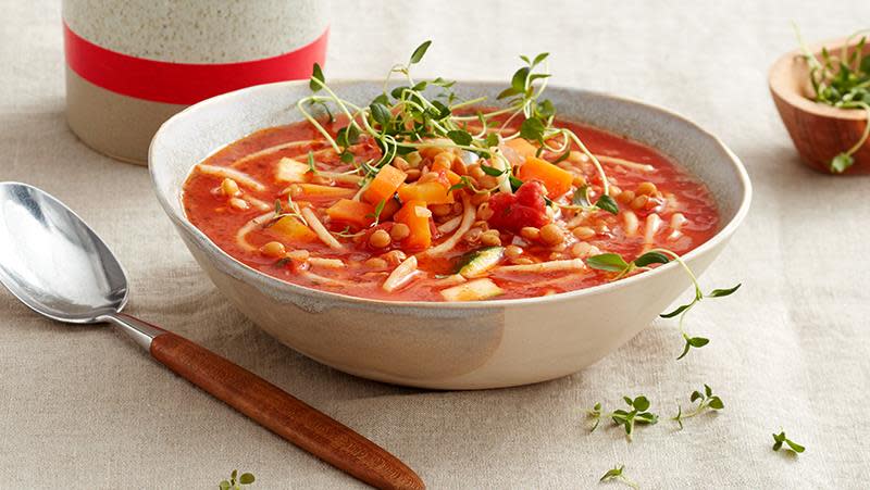 Minestronesuppe med linser