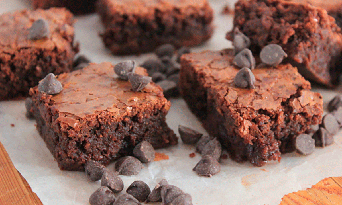 Seig og perfekt brownies med masse sjokolade
