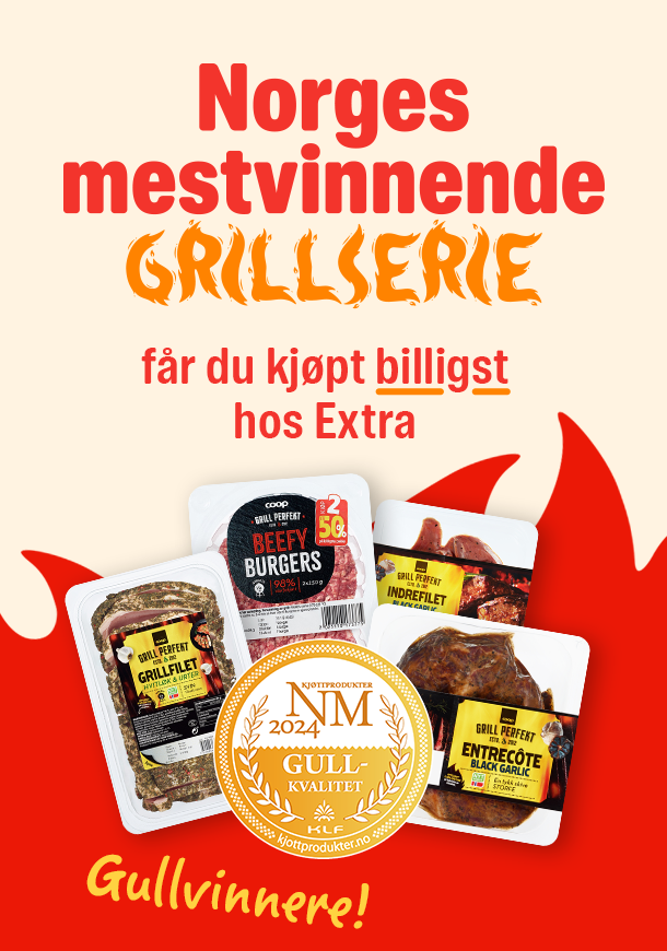 Norges mestvinnende grillserie får du kjøpt billigst hos Extra