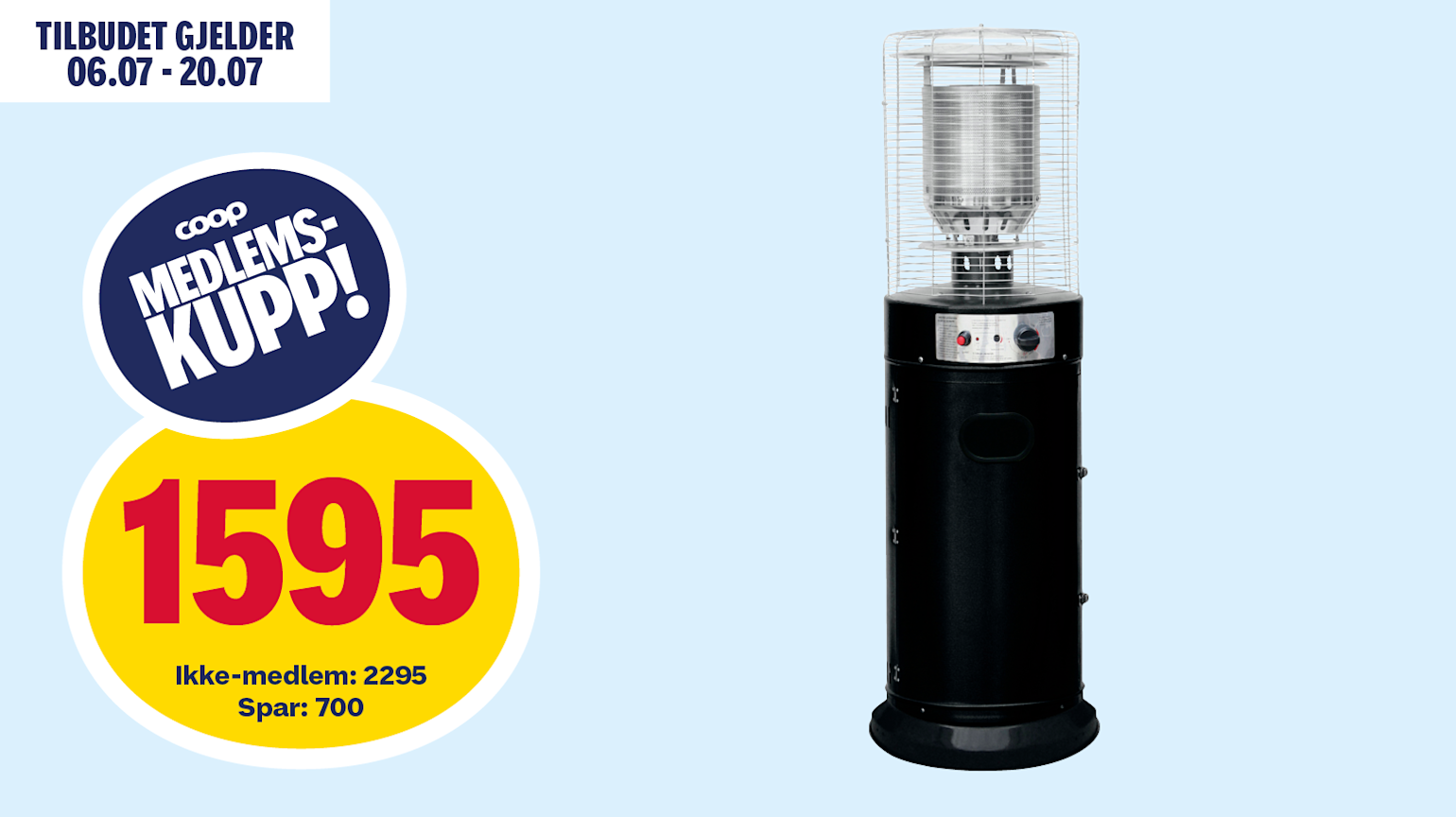 Terrassevarmer gass 11 kW