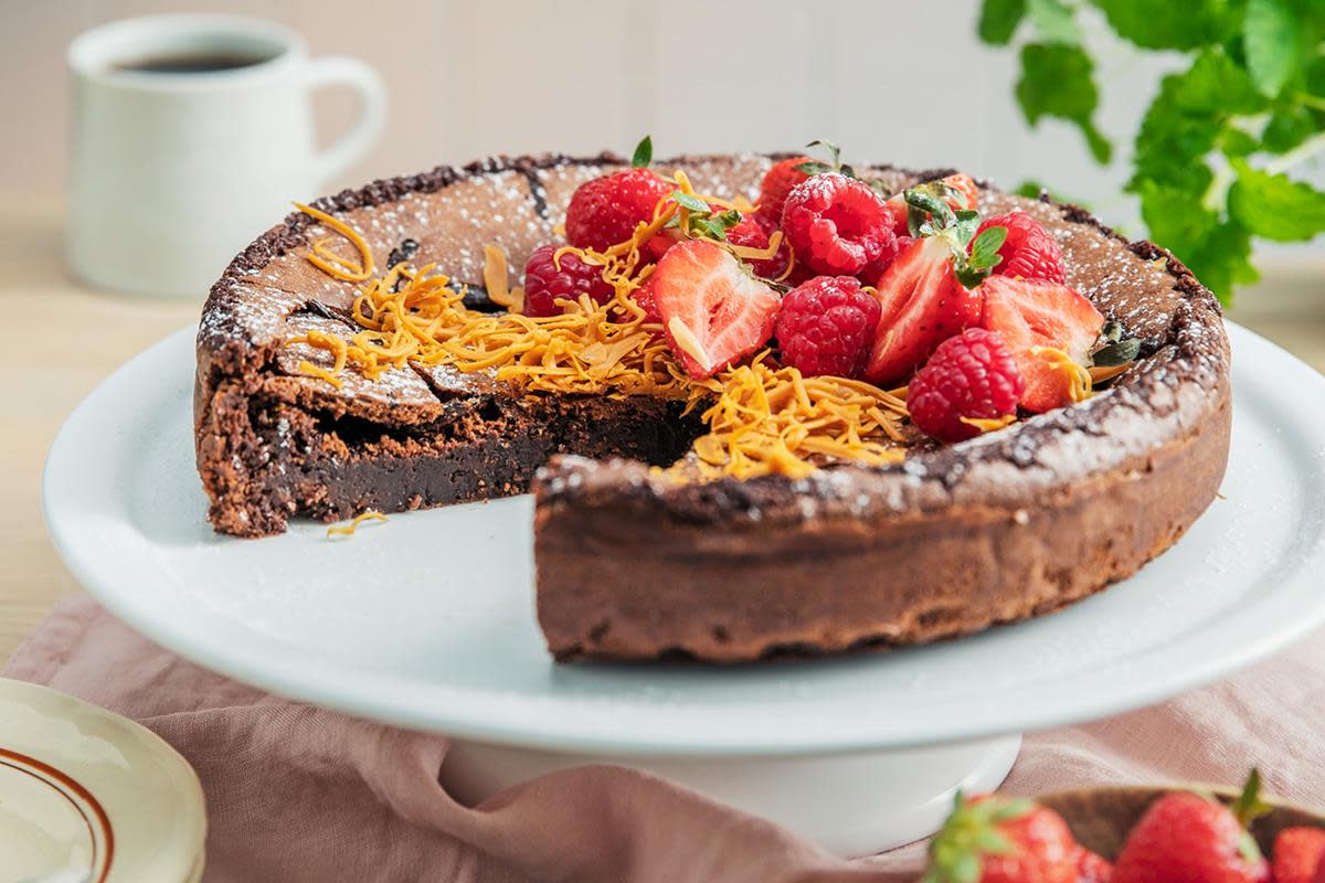 Konfektkake med sjokolade og brunost