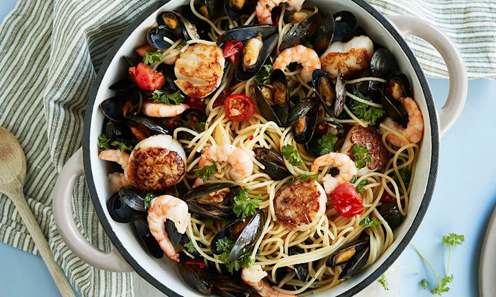 Frutti di mare er italiensk skalldyrpasta med absolutt alt!