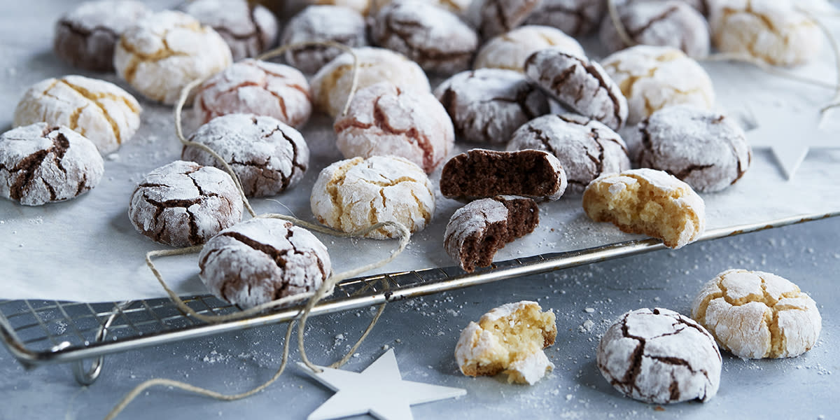 Glutenfrie julekaker – supergode crinkle cookies 