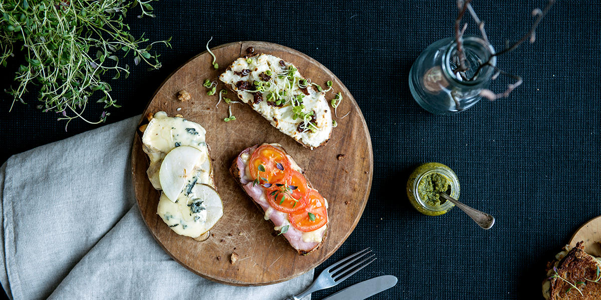 3 deilige ostesmørbrød til kvelds