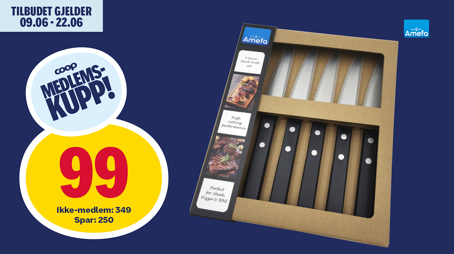 Amefa grillkniver 6 pk