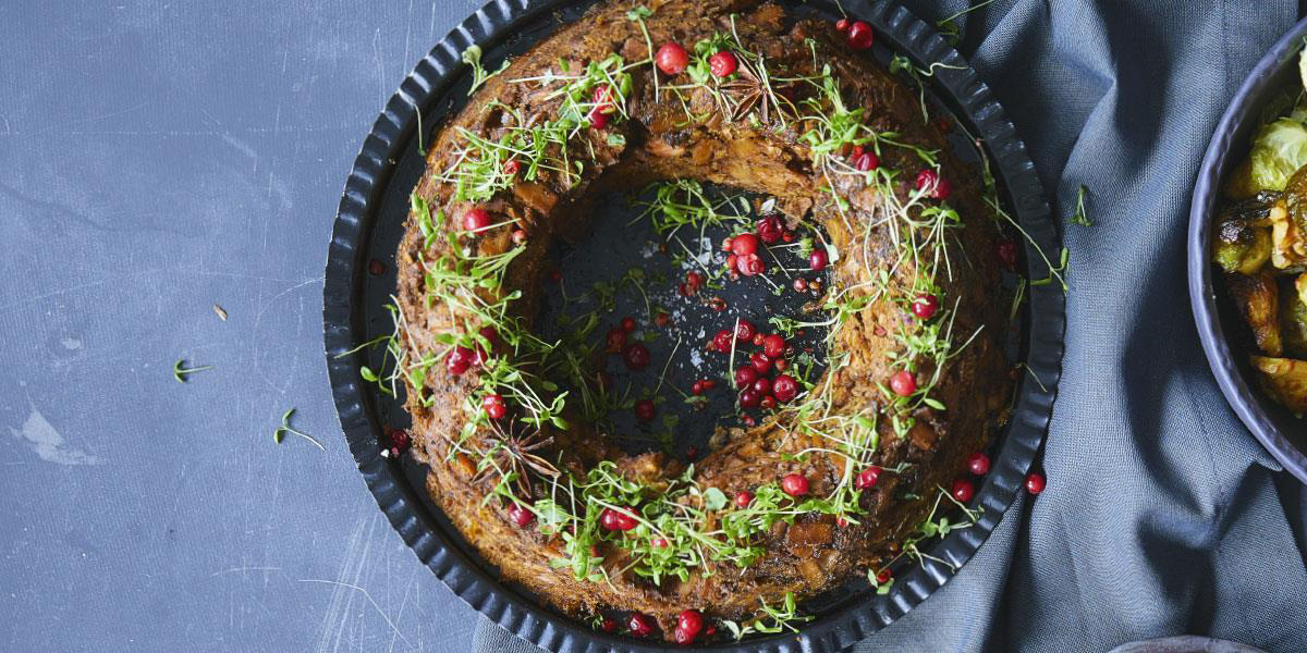 Vegetar kjøttpudding med masse julekrydder