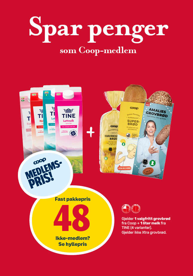 Melk og grovt brød for god helse 