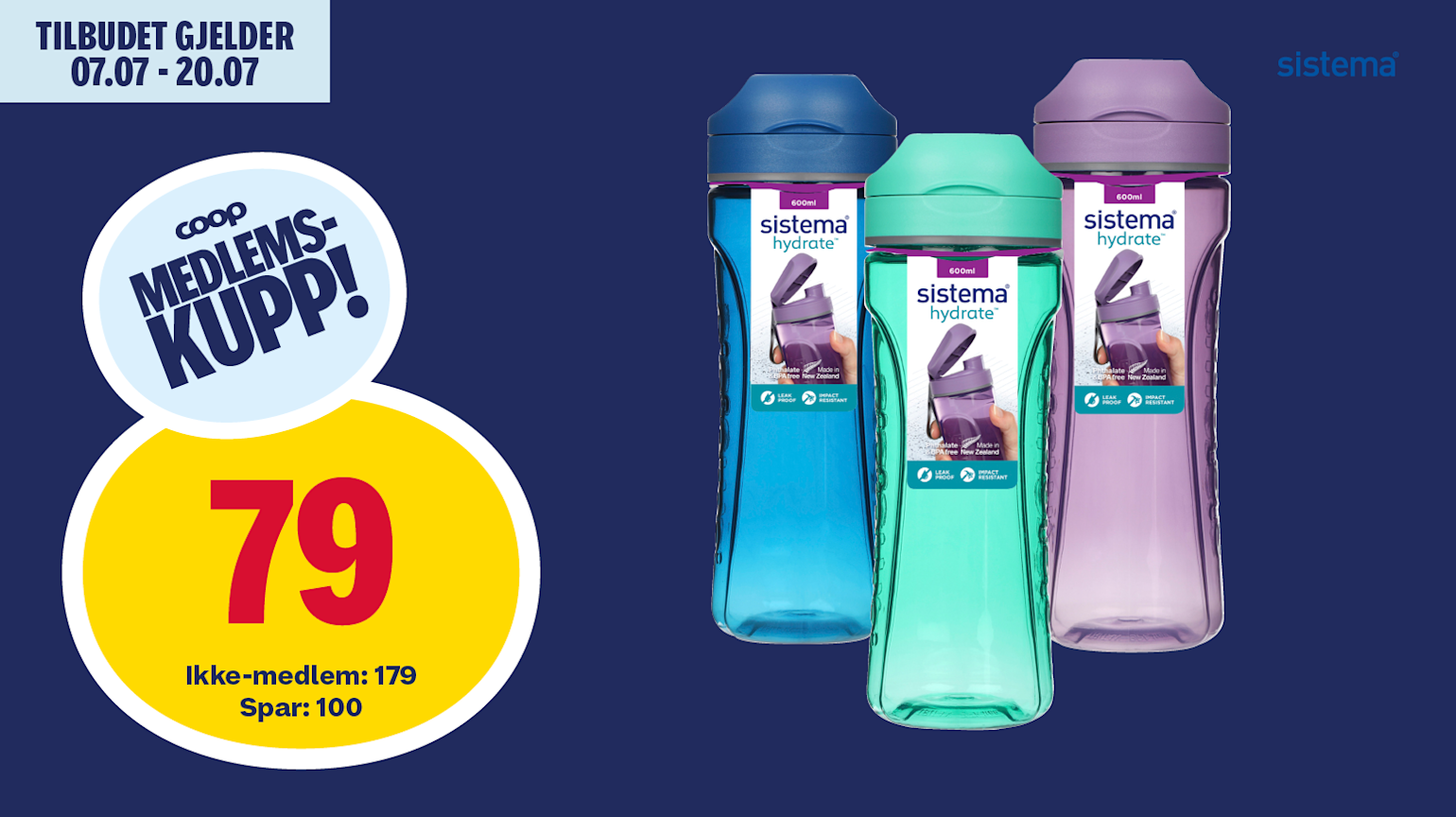 Sistema® drikkeflaske